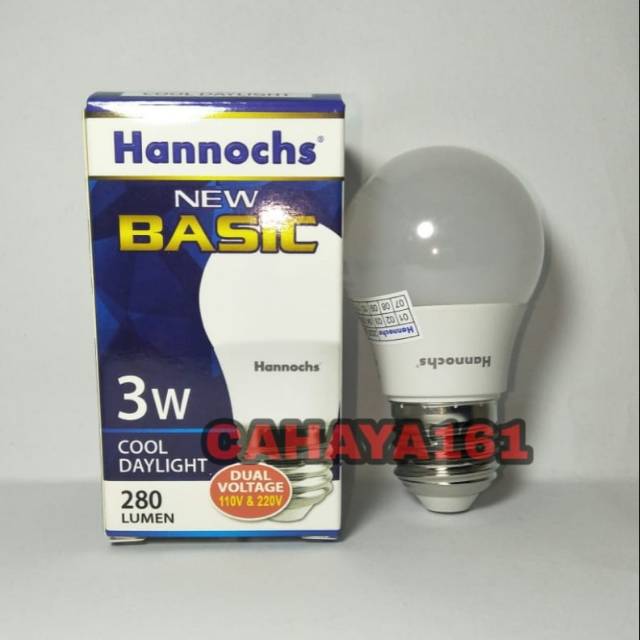Bohlam Led Hannochs New Basic 3 watt putih