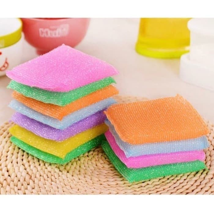 Spons cuci piring - sabut untuk cuci piring - sponge-PAKET 12PCS