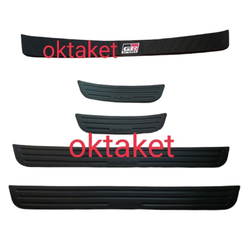 paket sillplate samping &amp; belakang Agya Ayla 2017 2021 2022 Gr Sport hitam