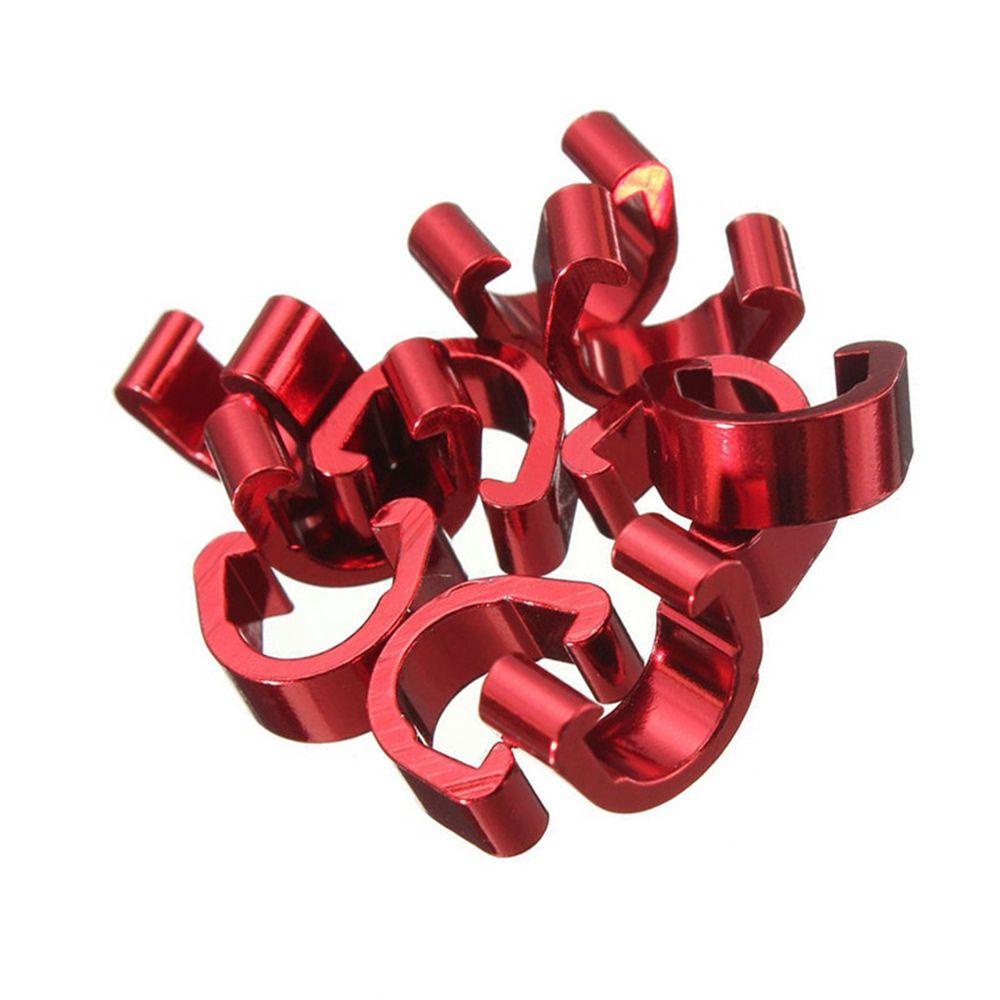 Nanas 5/10pcs Kabel Rem/Garis Gesper Aluminium Alloy Bicyle Housing Selang Outdoor MTB Sepeda C-buckle Jepit