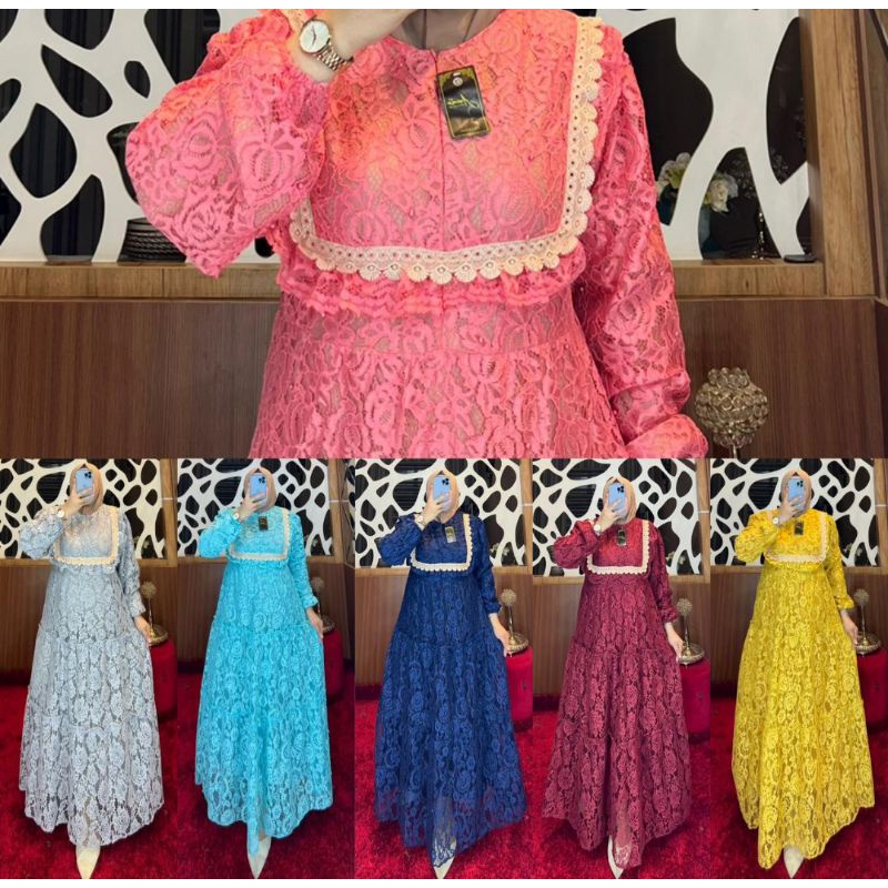 gamis brokat renda 2