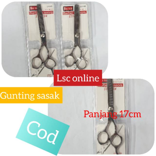 GUNTING SASAK STAINLESS BARBER SCISSORS STYLISH  GUNTING RAMBUT BAGUS Original