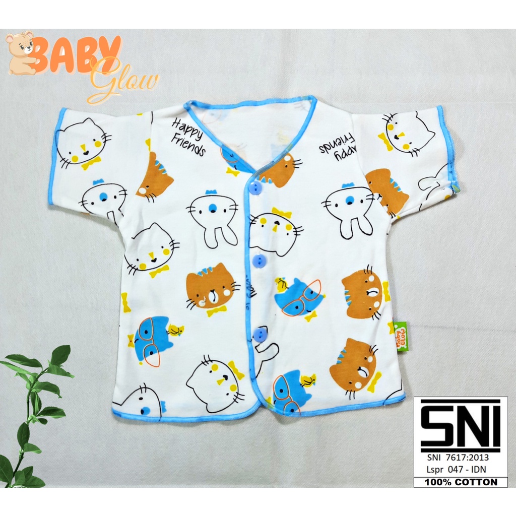 BAJU ATASAN LENGAN PENDEK BAYI UNISEX COTTON BABYGLOW