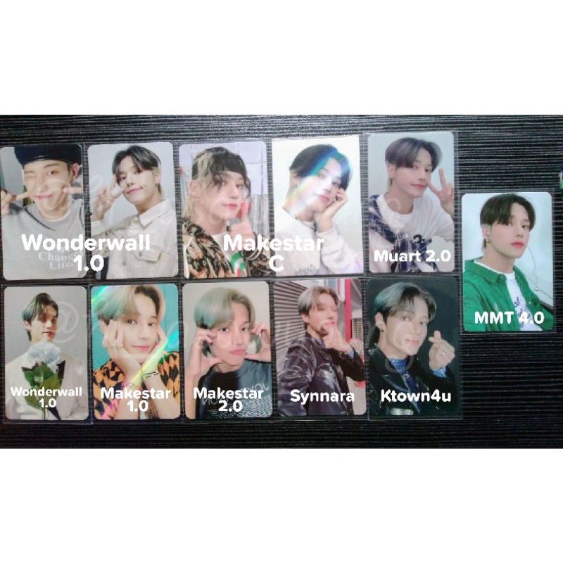OFFICIAL PHOTOCARD WOOYOUNG ATEEZ BENEFIT WONDERWALL MAKESTAR KTOWN SYNNARA MMT 4.0 FEVER PART 2, 3 