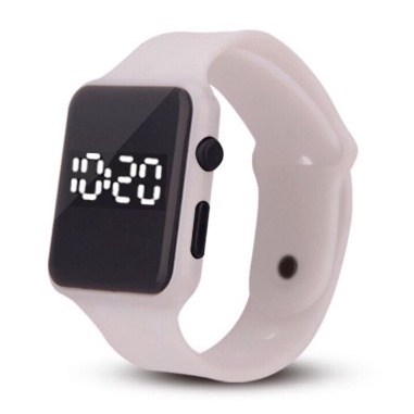 ✅COD MESIN JAPAN !! JAM TANGAN LED WANITA PRIA RUBBER DIGITAL WATCH MURAH BERKUALITAS JF037-Putih (LED Putih)