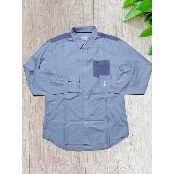 Kemeja Lacoste 2tone like new second original