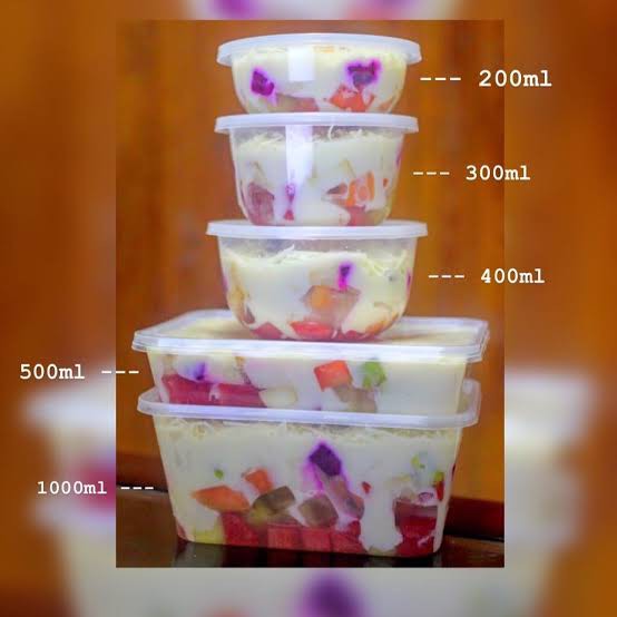 

SALAD BUAH 200ml (S), 400ml (M), 750ml (L), 1000ml (XL)