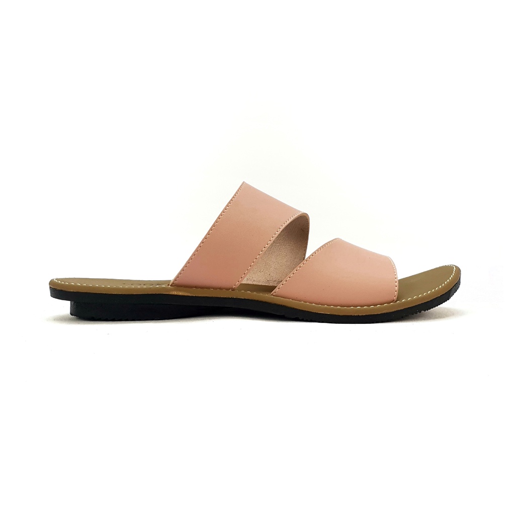 Sandal Kulit Wanita Sandal Slide Wanita Sol Karet Anti Licin Look Up Sandal Kekinian Termurah Lookup - LENKA