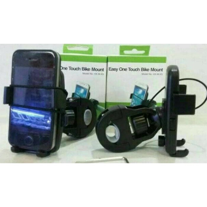 Holder HP Easy One Touch Bike Mount di Sepeda - Hitam - Hitam