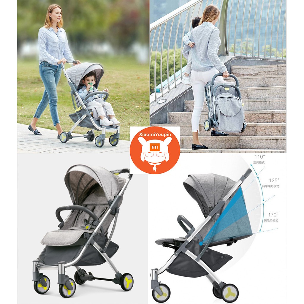 Прогулочная коляска xiaomi bebehoo start lightweight four wheeled stroller обзор