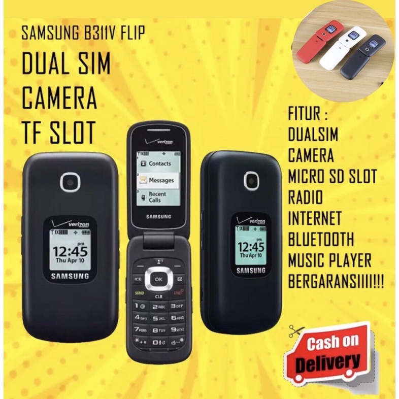 HP SAMSUNG B311V BARU [GARANSI 1 TAHUN] Kamera, Memori, Musik, Bluetooth, Radio, MP3, Micro SD