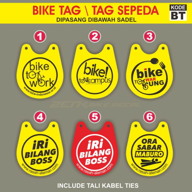 BIKE TAG BIKE TO WORK