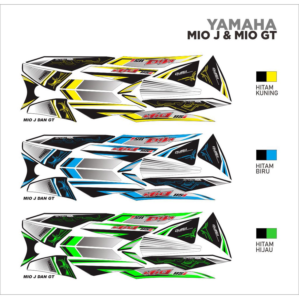 STRIPING VARIASI STIKER MOTOR YAMAHA MIO J MIO GT THAILAND Shopee Indonesia