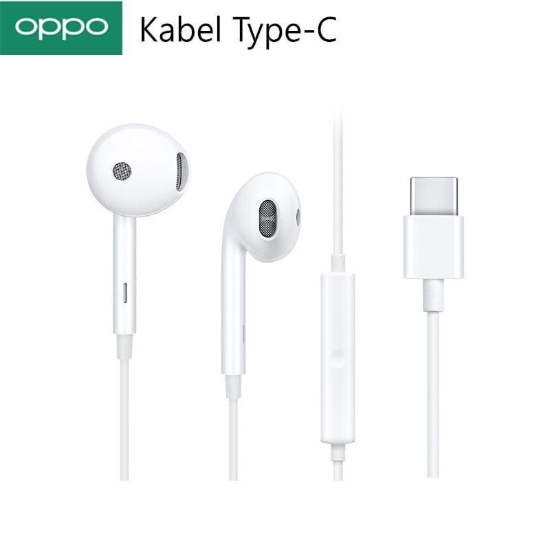 Hf Handsfree Headset Oppo Type-C Original 100% Stereo Earphone