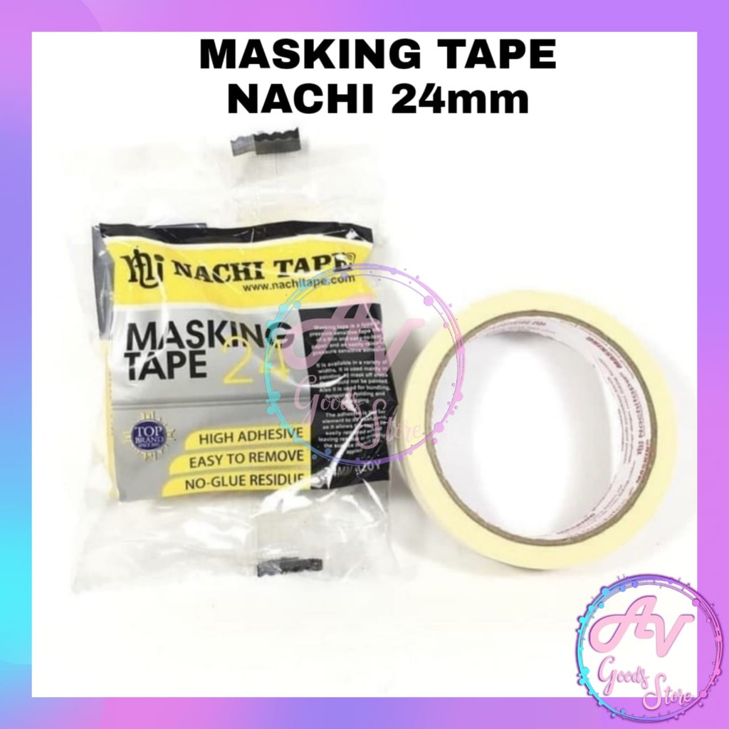 

MASKING TAPE NACHI 24mm 48mm / Isolasi Kertas Nachi 20yard x 24mm 48mm