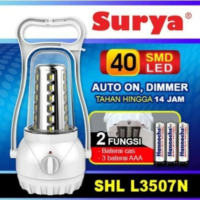 Emergency Lamp Surya 40 LED SHL L3507N Lampu Darurat - Original