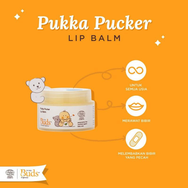Buds Pukka Pucker Lip Balm / Pelembab Bibir Anak