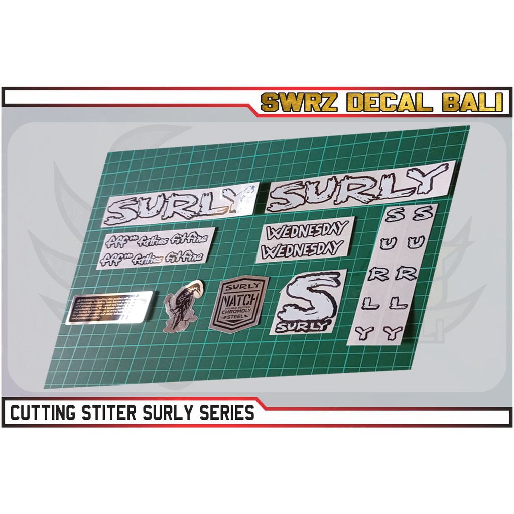 STIKER SURLY WEDNESDAY BIKE DECAL CUTTING STICKER