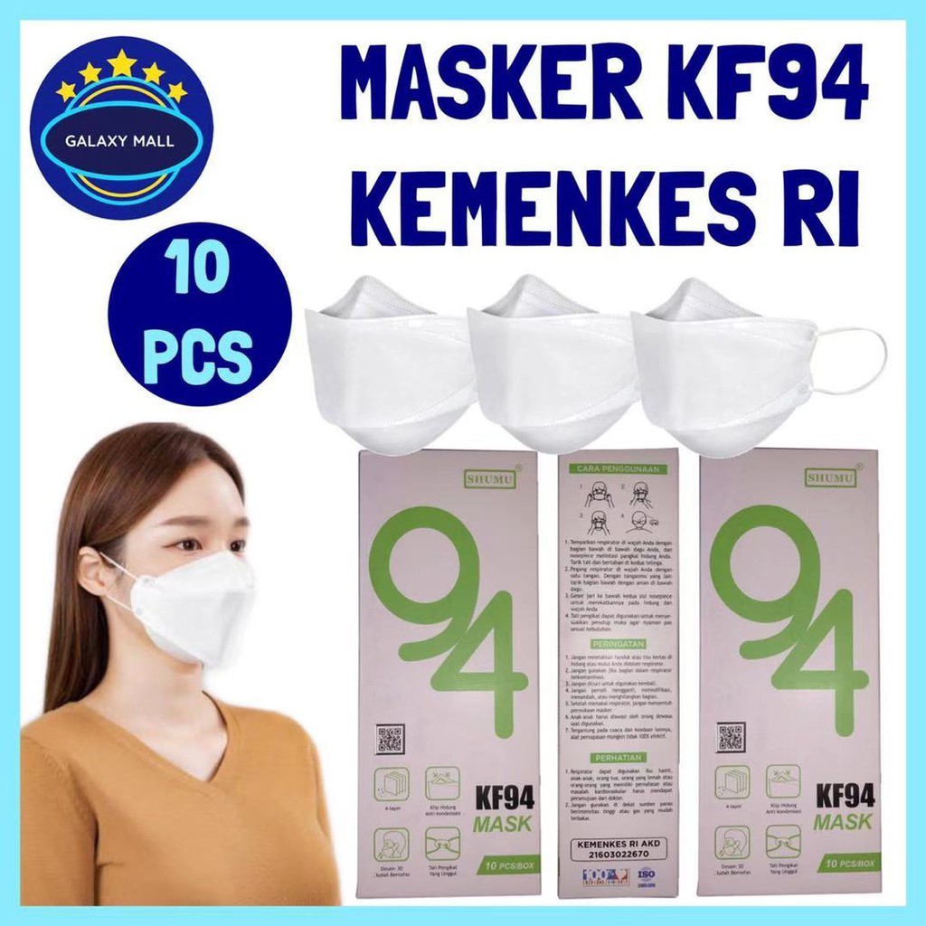  masker  KF94 shumu medis  earloop 4 ply face mask isi 10 