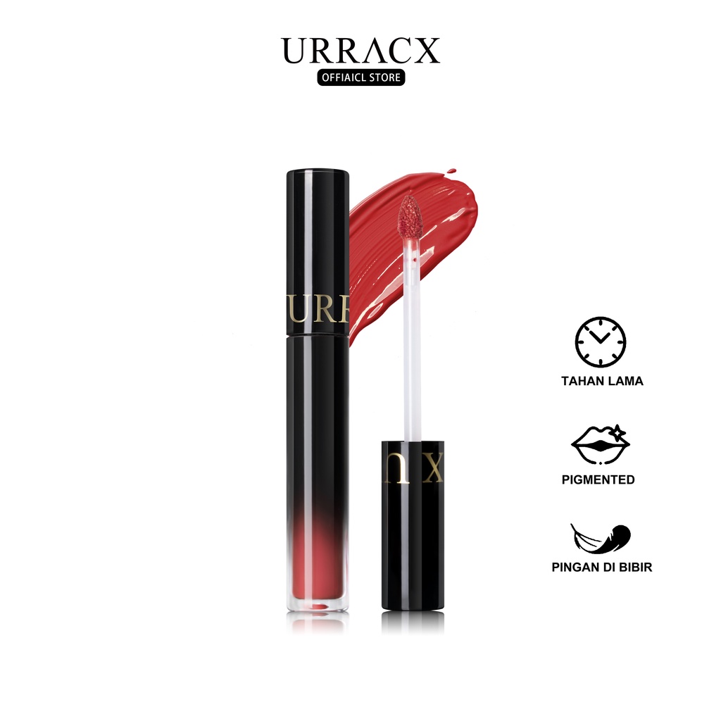 URRACX Matte Lipstik Matte Lip Cream Lembut Tahan Lama Pelembab Pigmentasi Tinggi 11 Colors