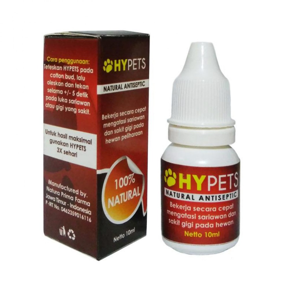 HYPETS 10ml 100% natural / obat penghilang bau mulut sariawan kucing anjing / petshop / hewan