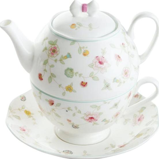 Michelle Tea for One Set Teapot Teacup Ceramic St Saint James