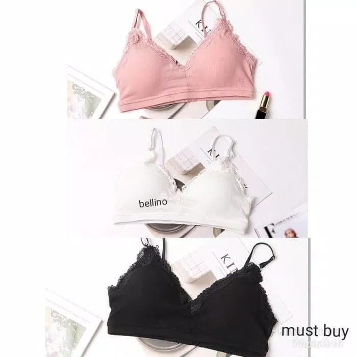 Bra Lace Import Renda Soft T1829 Busa Bisa Dilepas / Bh Tanpa Kawat All Size kait2 / Bh Kekinian