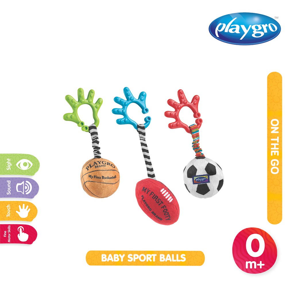 Playgro Baby Baby Sport Balls 105549 - Mainan Gantung Stroller Anak