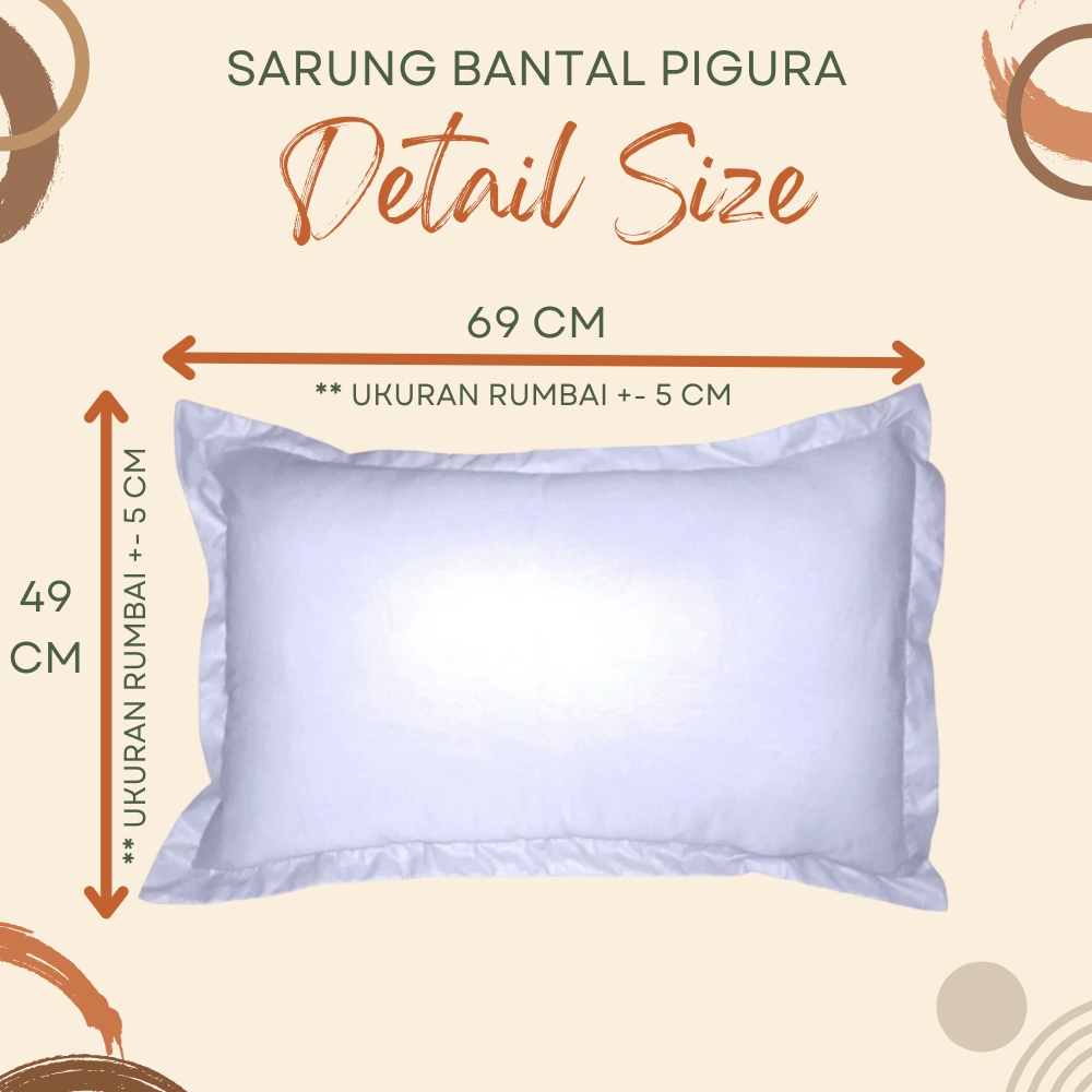 Monalisa Sarung Bantal Jacquard Emboss ( isi 2 ) Bantal Pigura / Bingkai