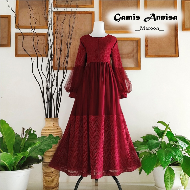 Gamis Annisa Maroon Family | Gamis Anak Perempuan | Gamis Dewasa | Baju Gamis Couple | Baju Unik | Baju Anak Unik | Gamis Terjangkau | Gamis Keluarga| couple family murah