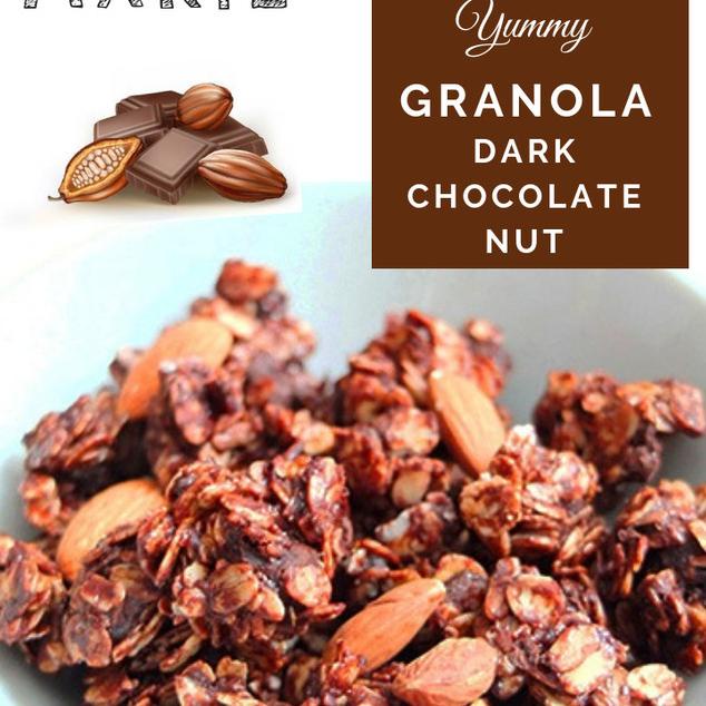 

(10Pcs)Crunchy Granola Dark Chocolate Nut Whole Almonds Langsung Cemil