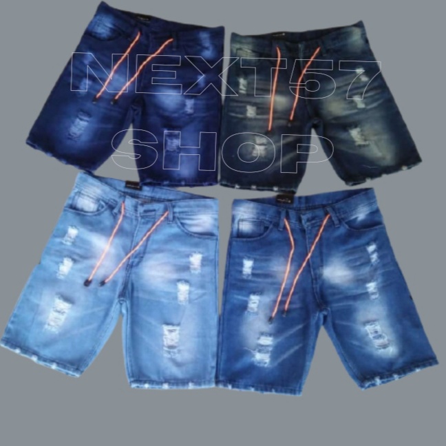 CELANA JEANS PENDEK RIPPED DISTRO/JEANS PENDEK PRIA SOBEK