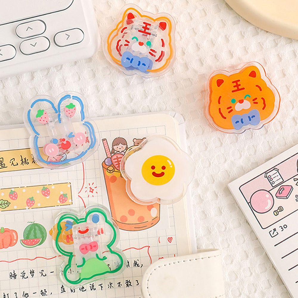 Lanfy Klip Transparan Kecil Hias Bookmark Alat Tulis Sekolah Surat Halaman Pemegang Perlengkapan Kantor Desktop Organizer Makanan Ringan Sealing Clip