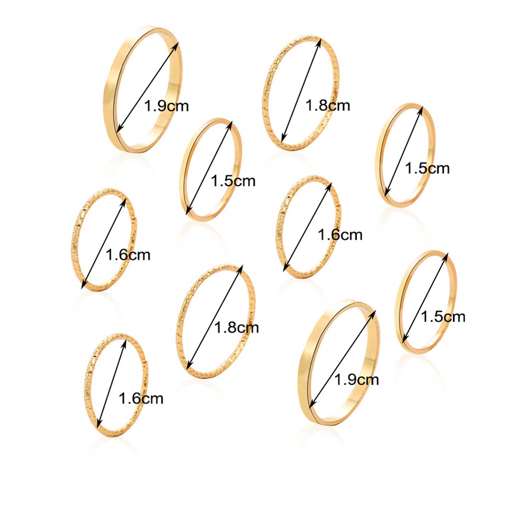 Hu Hu Hu Hu Hu Alat Bantu Pasang Kacamata♡ 10pcs Cincin Jari Fidget Ringan Warna Polos Untuk Pria / Wanita