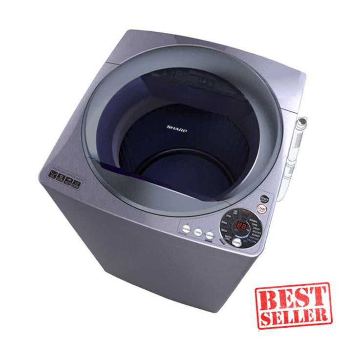 SHARP ES-M1008T-SA Megamouth Series Mesin Cuci 10 kg- Silver