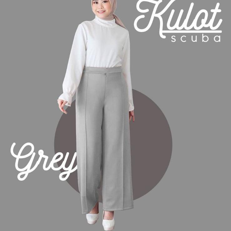 (HOT SALE) KULOT SCUBA CUBIT JUMBO PREMIUM / KULOT HIGHWAIST PUTIH TULANG / KULOT SCUBA CUBIT