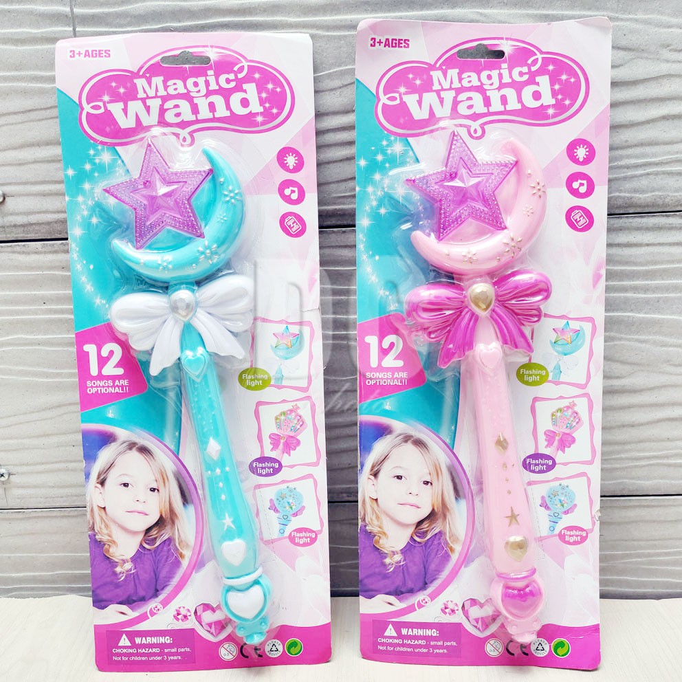 Magic Wand Star Crown Mainan Tongkat Peri Fairy Lampu &amp; Suara