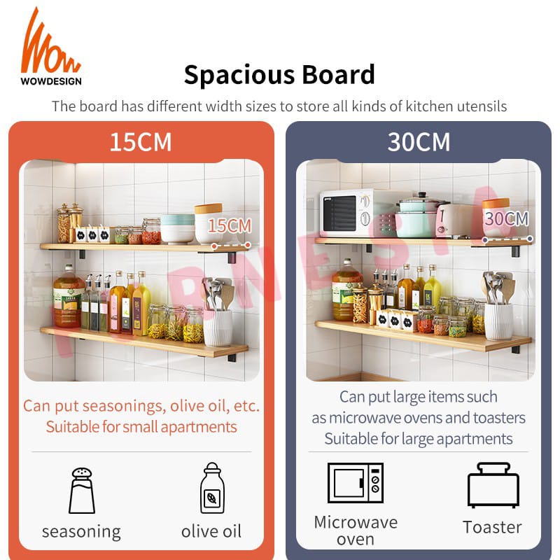 new product [cod] rak ambalan dapur rak microwave rak bumbu dapur ambalan dinding minimalis rak