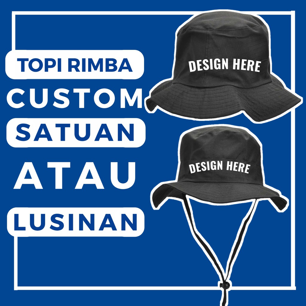 Topi Rimba Custom Bordir