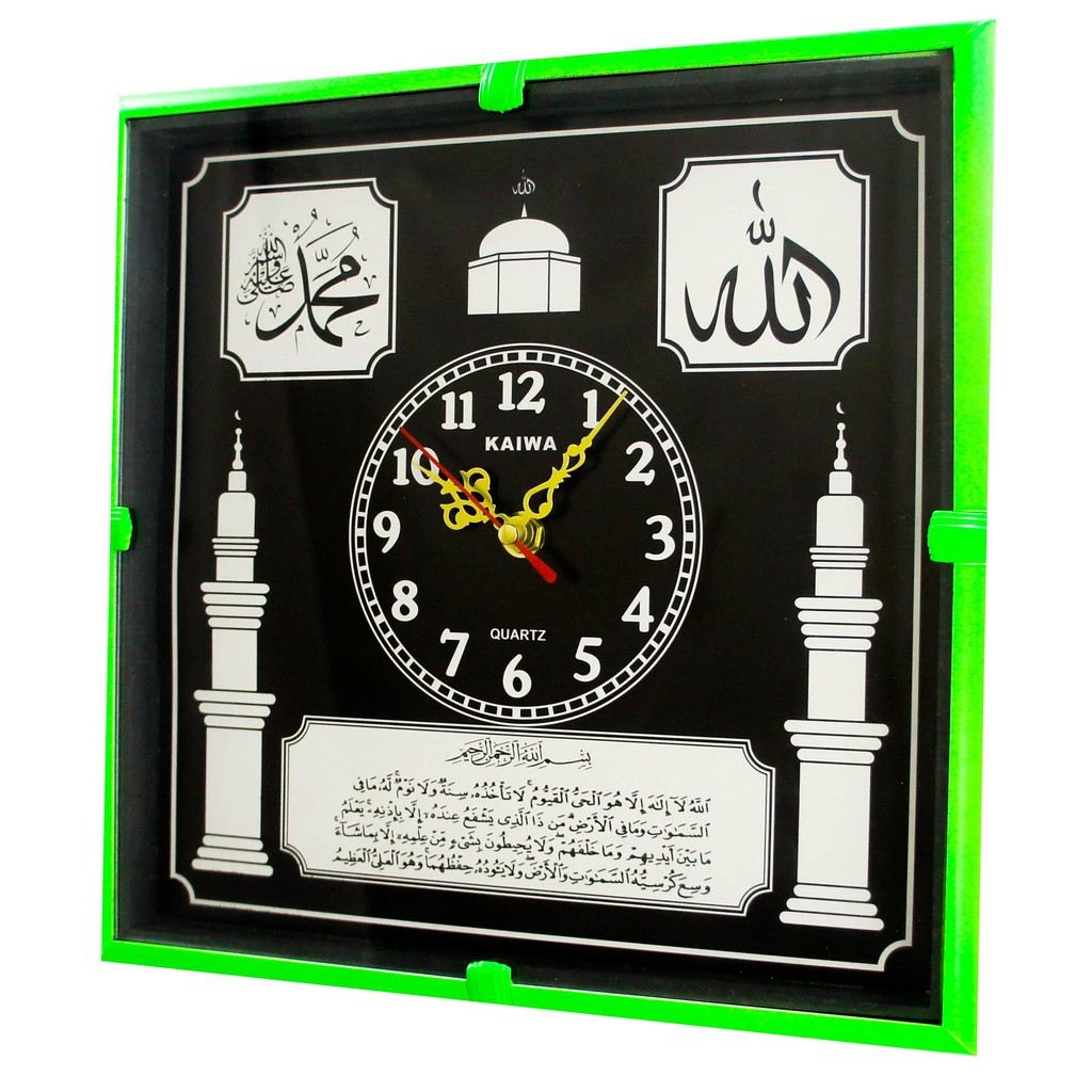 JAM DINDING UNIK ISLAMI ARAB KALIGRAFI INCLUDE PACKING KOMPLIT &amp; GARANSI FREE RETURN AWET MURAH 920