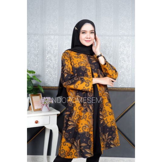 batik tunik ndoro prabu katun halus lapis tricot