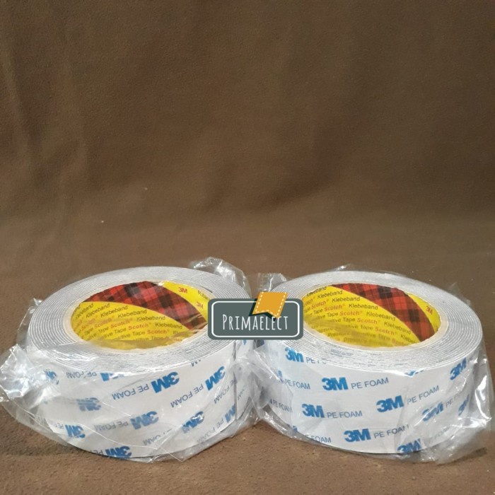 

Hemat Double Tape 3M Pe Foam Abu-Abu 2 Inch X 4,5 M Bergaransi