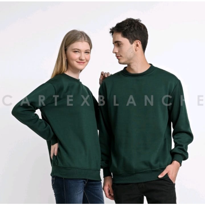 Sweater Besic Polos Bahan Fleece Sweater Besic Jumbo XXL Sweater Oblong Putih Polos Sweater Pria Wan