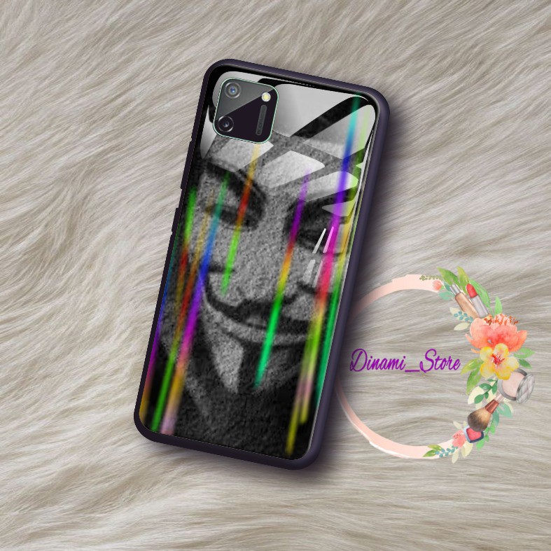 back case glass aurora Mask anonymous oppo samsung vivo xiaomi all type DST336