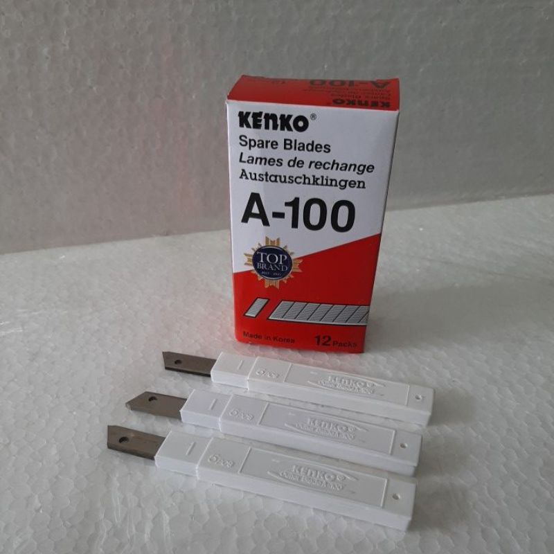 

Isi Cutter Kecil Kenko A-100 / Pisau Cutter Refill Kenko A 100 PERTUBE Isi 5 Pcs