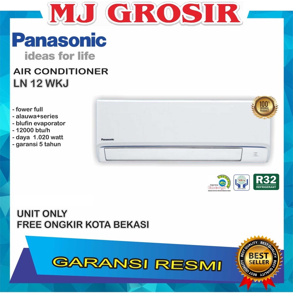 PANASONIC AC LN 12 WKJ 12WKJ 1.5PK 1.5PK R32 LOW VOLTAGE ECO UNIT ONLY