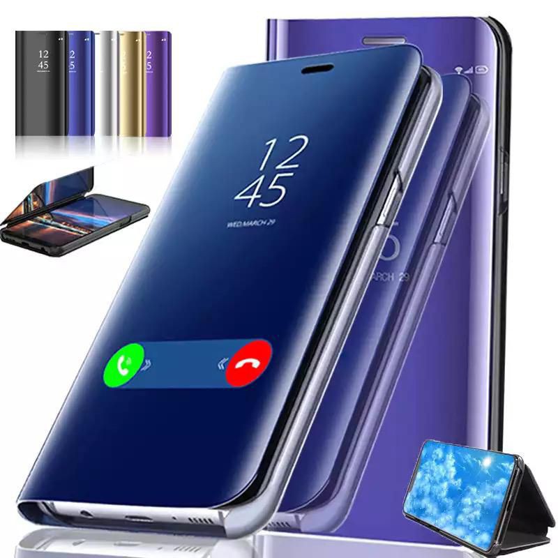 VIVO T1 5G Y22 Y22S Y75 Y21 Y21A Y21S Y21T Y35 Y33S Y33T Y31 Y51 Y51A Y53 Y53S Y69 Y71 Y81 Y83 TERBARU 2020 2021 Flip Smart Mirror Clear Case Standing Cover