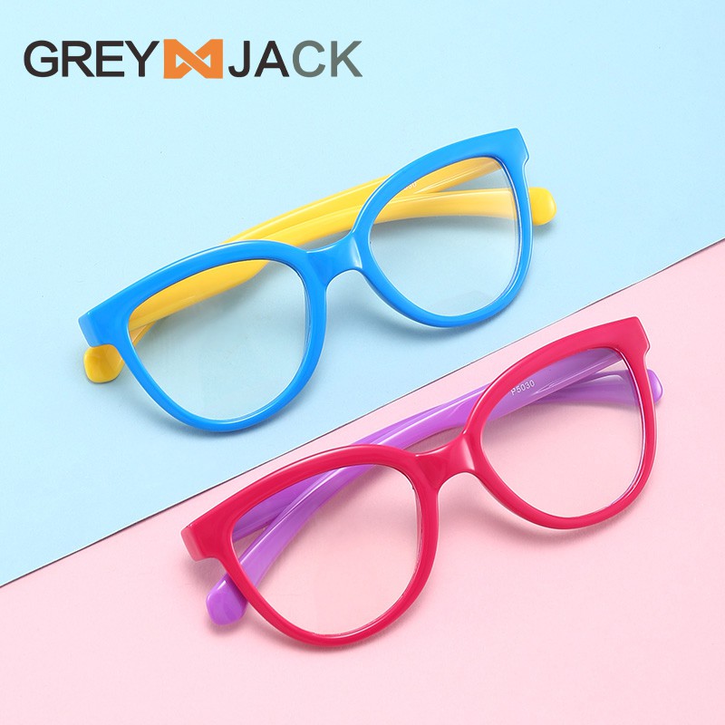 Grey Jack Kacamata Anak Anti radiasi blueray bahan lentur TR90/ FA5030-4