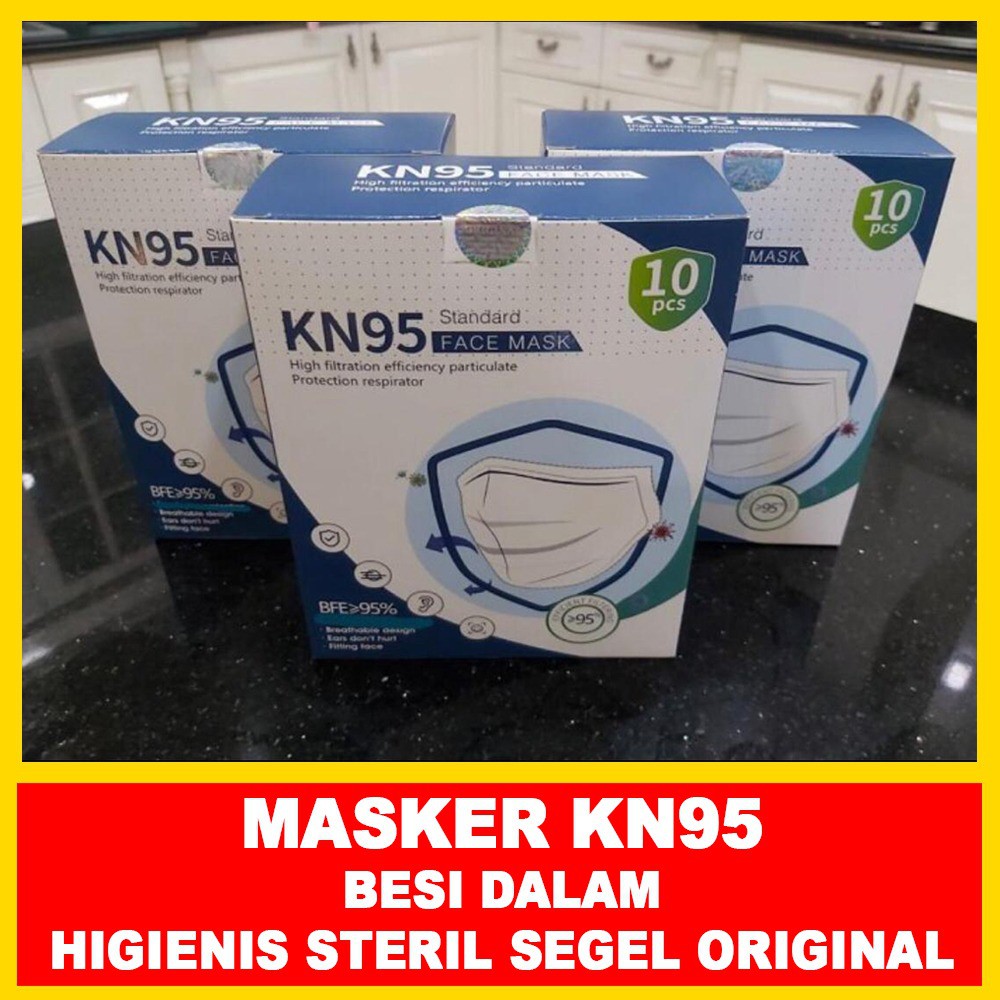 Masker KN95 KN 95 Masker K N95 5ply Steril &amp; Higenis segel Original 5 layer original tebal - M0001