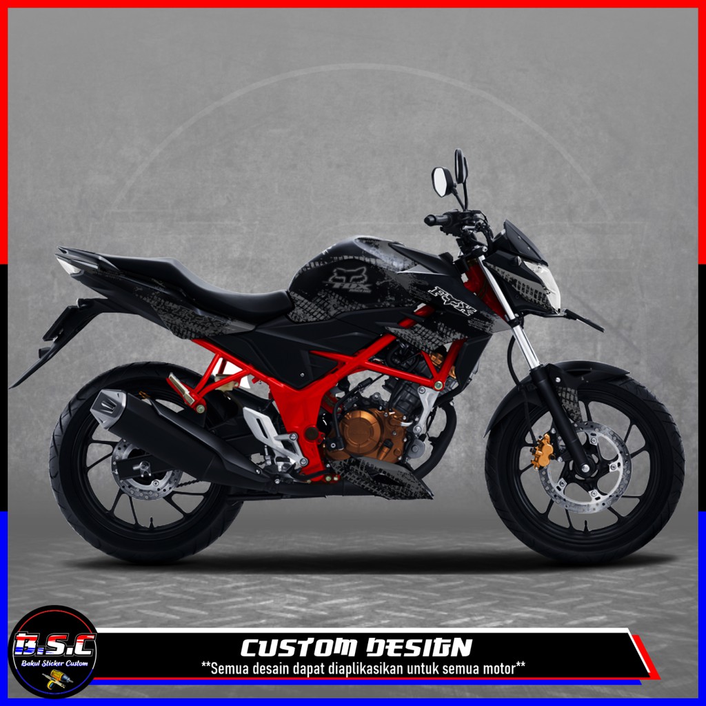 Decal FULL BODY Sticker CB 150R / CB150R / NEW CB 150R V.2 Motif Fox Grunge Black